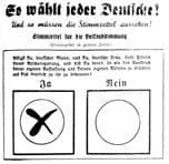 Stimmzettel zur Reichstagswahl 1933
