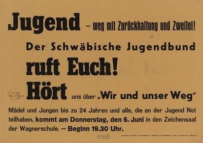 Plakat "Schwäbische Jugendbund"