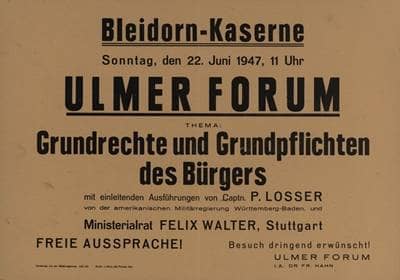 Plakat Ulmer Forum