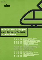 Infoveranstaltungen zum Bürgerentscheid über den Ausbau des Straßenbahnnetzes 1999
