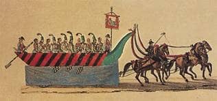 Festzug der Württemberger 1841, Prunkschiff der Ulmer Schifferfamilien