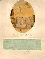 Barfüßerkirche als Ruine. 1875. Ansicht 432 (Vorderseite) 