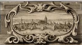Ulm von Norden. Um 1643. Titelblatt zu Merians Topographia Sueviae. Ansicht 22.
