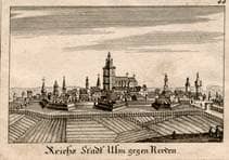 Ulm von Norden (um 1685). Ansicht 34