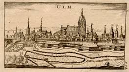 Ulm von Norden. Um 1680. Ansicht 43.