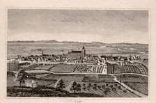 Ulm von Norden. Um 1830. Ansicht 136.