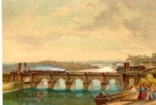 Eisenbahnbrücke. Um 1855. Ansicht 354/1