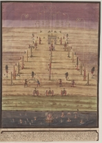 Darstellung eines Lust-Feuerwerks am 23. April 1732. Chronik Zeitbild 1732.4.23. Nr. 1