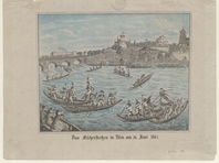 Fischerstechen in Ulm am 26. Juni 1865. Chronik Zeitbild 1865.6.26 Nr. 1