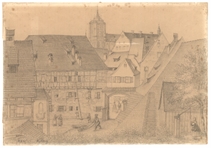 Hof und Häuser im Fischerviertel 1844. Ansicht 367