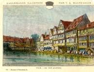 Häuser der ehem. Gerbergasse (heute: Neue Straße) von der Steinernen Brücke aus. Um 1880. Ansicht 370/2
