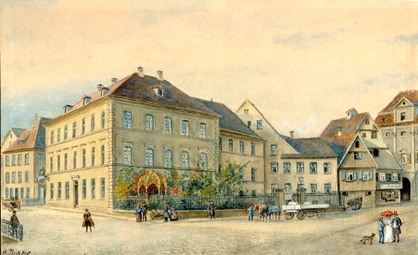 Blauviertel. Langmühle von NW. 1890. Ansicht 750