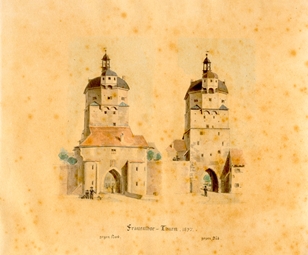 Frauentor von außen und innen. 1837. Ansicht 264/1
