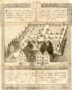 Hirschstraße 14/16. Gasthof "Zum Goldenen Hirsch". Um 1790. Ansicht 711 a