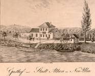 Gasthof zur Stadt Athen in Neu-Ulm. Um 1840. Ansicht 839