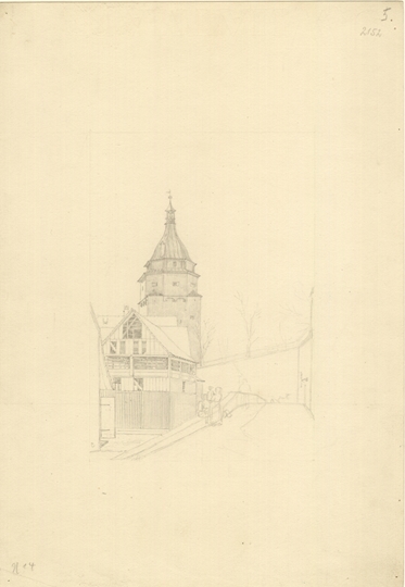 Glöcklertor von Norden. Um 1830. Ansicht 280