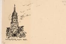 Das Glöcklertor von außen. Postkarte. Um 1900. Ansicht 288