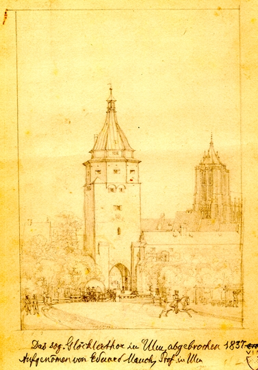 Glöcklertor von außen. Um 1837. Ansicht 331