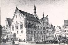 Marktplatz (Nordwestseite) um 1820. Ansicht 623