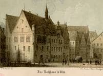 Marktplatz (Nordseite) um 1860. Ansicht 630