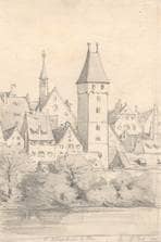 Der Metzgerturm von außen 1880. Ansicht 318