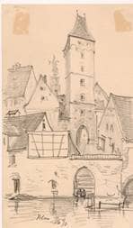 Der Metzgerturm von Süden. 1890. Ansicht 346/1