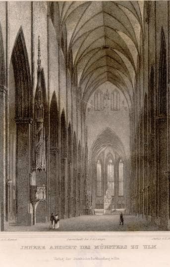 Münster. Inneres. Mittelschiff und Chor. Um 1840. Ansicht 514