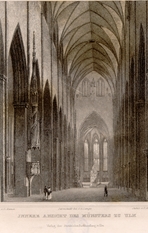 Münster. Inneres. Mittelschiff und Chor. Um 1840. Ansicht 514