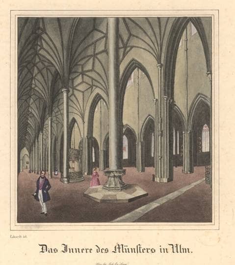 Münster. Inneres, Langhaus um 1840. Ansicht 516