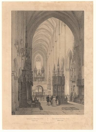 Münster. Inneres. Chor und Mittelschiff. Um 1845. Ansicht 517