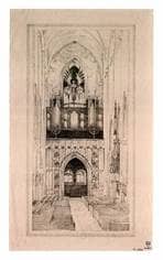 Münster. Orgelempore. Entwurf eines Kriegerdenkmals. Mai 1924. Ansicht 554