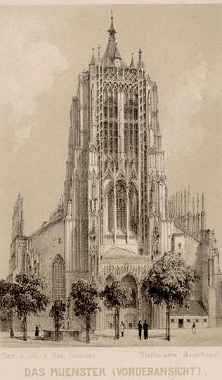 Münster Westfassade. Um 1870. Ansicht 496