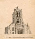 Münster. Westfassade. Um 1850. Ansicht 574