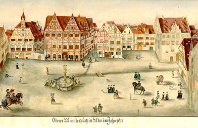 Nördlicher Münsterplatz (Kopie des 19. Jhdt.). 1677. Ansicht 408