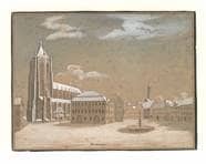 Münsterplatz und heutige Neue Straße. Um 1860. Ansicht 409.