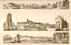 Ulm von Südwesten. Auf einem Sammelbild. Um 1825. Ansicht 139