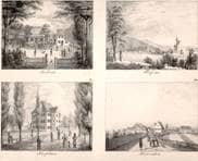 Sammelblatt mit 4 Ansichten von Ulms Umgebung. Um 1840. Ansicht 846