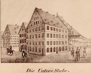 Marktplatz 6: die ehemalige Untere Stube. Um 1800. Ansicht 724