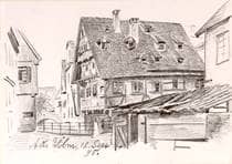 Das Schiefe Haus.Schwörhausgasse 6. 1895. Ansicht 1016
