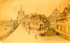 Einlaßturm von Osten. Um 1840. Ansicht 312