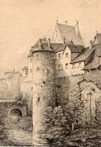 Stadtmauer beim Frauengraben und Hafenbad um 1830. Ansicht 330
