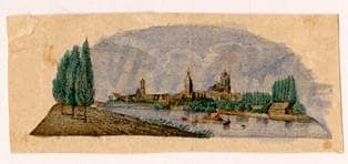 Ulm von Südosten, um 1835. Ansicht 153
