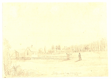 Oberes Schützenhaus/Schießhaus, von Osten. 1819. Ansicht 907