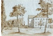 Oberes Schützenhaus/Schießhaus, von Westen. 1814. Ansicht 909