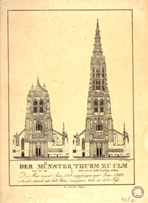 Münster Westfassade. Um 1830. Ansicht 468