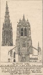 Münster Westfassade. Um 1830. Ansicht 470