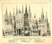 Münster. Westfassade und 10 andere Türme. Um 1900. Ansicht 490