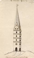 Kirchturm der Michelskirche. 1813. Ansicht 535