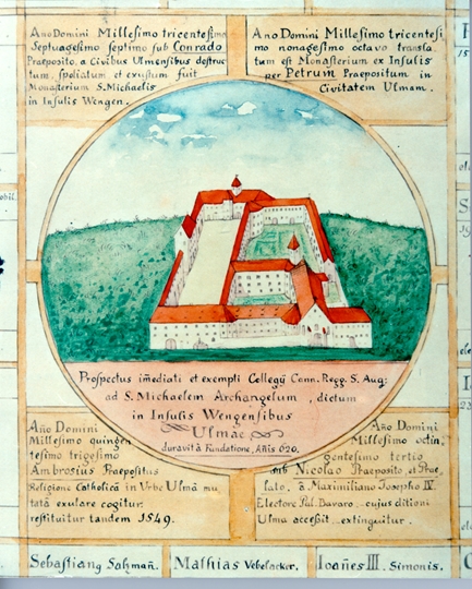 Wappentafel der Augustinerpröbste im Wengenkloster. 1803. Ansicht 541/1