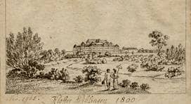 Wiblingen. Ansicht des Klosters, ungenaue Skizze. Um 1800. F 3/2a Ansicht 105